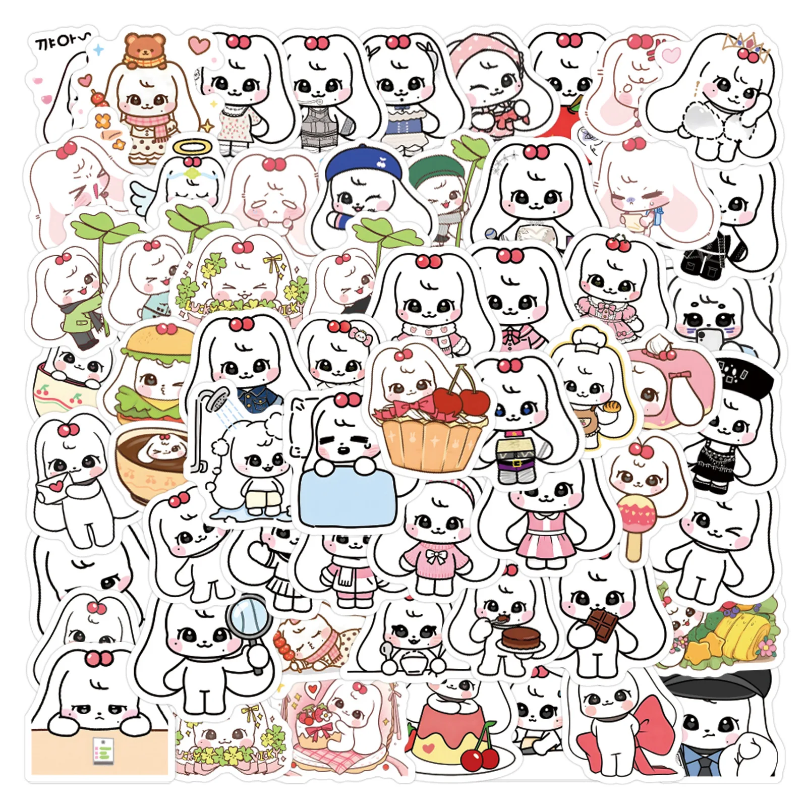 

105Pcs Cute Animal Graffiti Stickers for Water Bottles Laptop Fridge DIY mobile phone Decorative Vinyl Stickers for Teens Kids