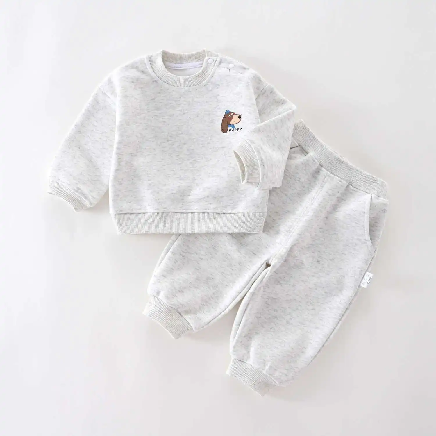 Baby-Sweatshirt-Kleidungssets 2026 Neue Herbstkollektion für Kleinkinder Jungen Mädchen Niedlicher Cartoon-Druck Pullover+Hose 2-teiliges Kinder-Freizeitoutfit – Detail 6