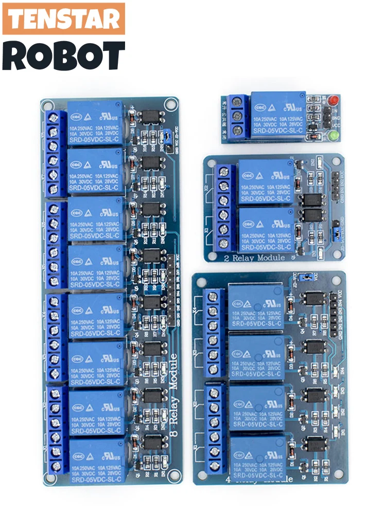 1PCS 5V 1 2 4 8 channel relay module with optocoupler. Relay Output 1 2 4 8 way relay module for   In stock