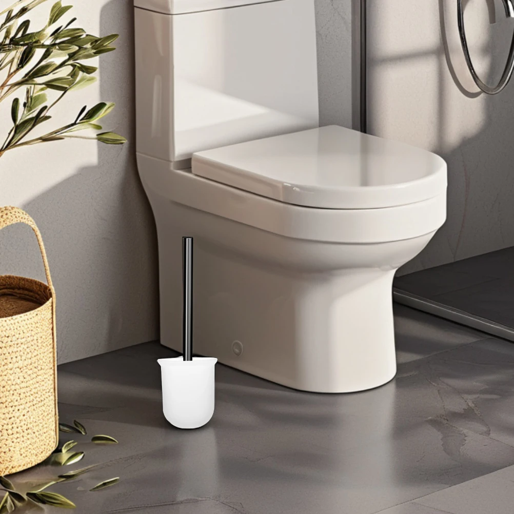 

4 Pcs Toilet Brush Cup Storage Holder Bathroom Accessories Round Cleaning Plastic Bowl Ball Base