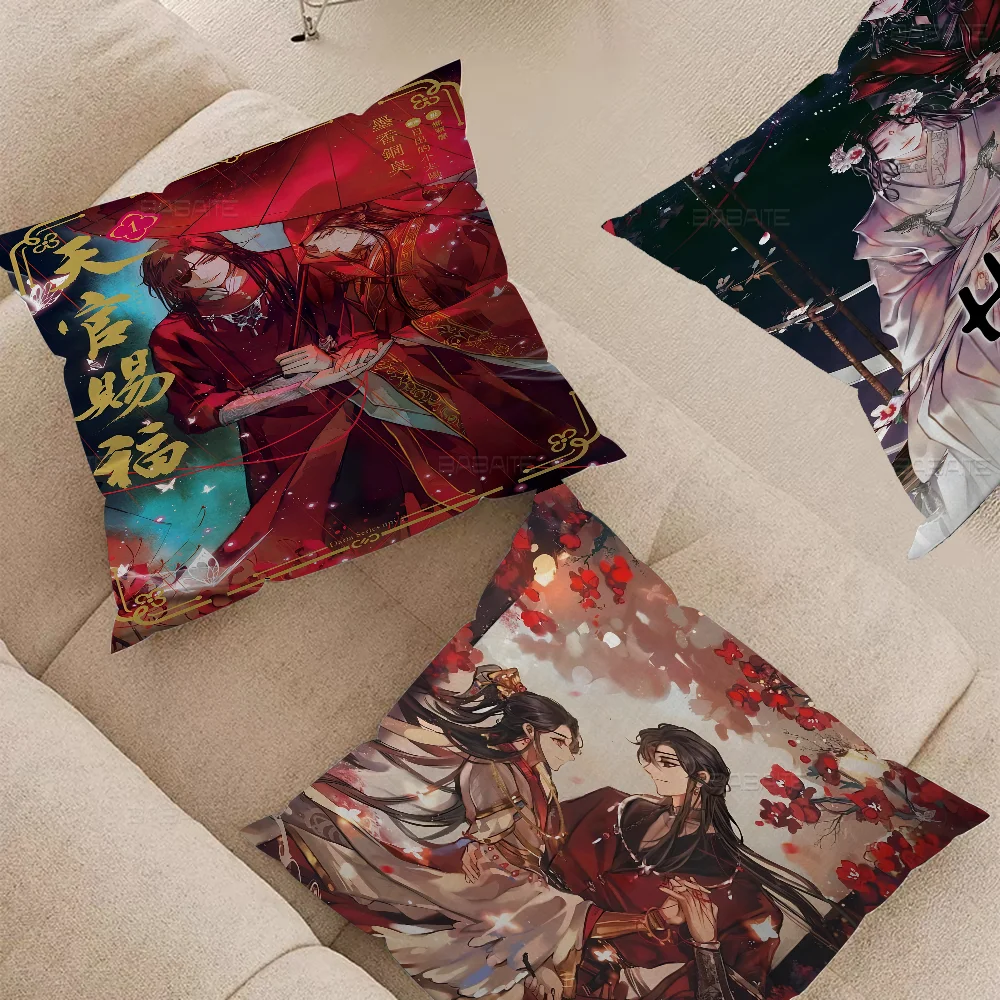 

Heaven Official Blessing Xie Lian Hua Cheng 45*45cm Cushion Cover Pillow Cover Decor Pillowcase Home Pillowcase For Couch