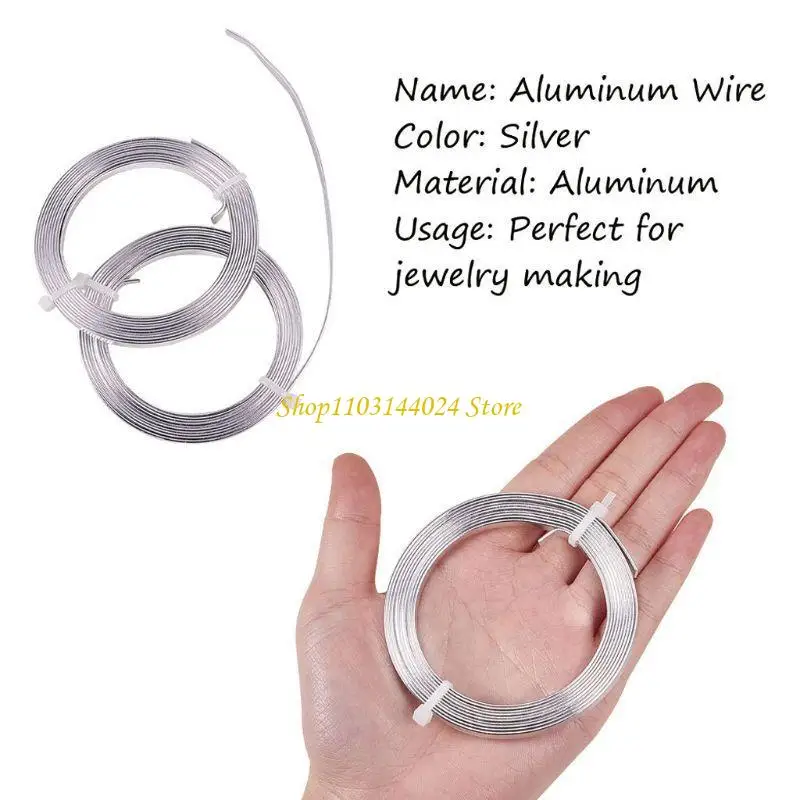 

N5KE High Quality 5mm Soft Silver Aluminium Wire For Bracelet Necklace Jewelry Making
