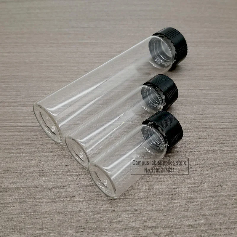 Laboratory 2ml To 100ml Clear Low Borosilicate Medicinal Glass Screw-top Reagent Sample Bottle for Chemical Experiment