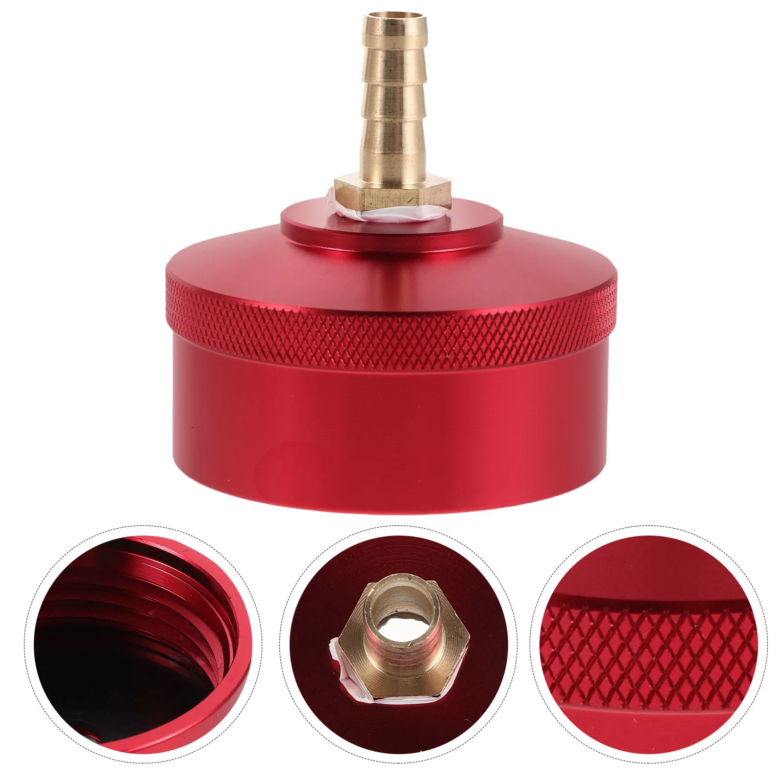 Red Aluminum Alloy Generator Fuel Cap Extended Run Leakproof Replacement Fuel Gas Tank Cover Compatible Inverter Generator