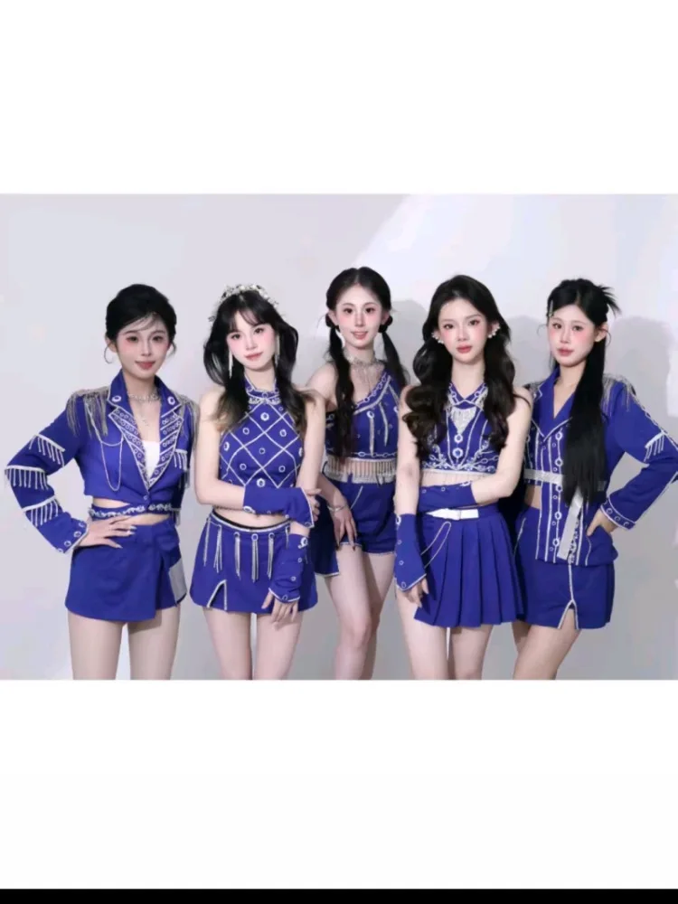 

Bar Jazz Performance Outfit Women's Team New Summer Dance Group Stage Set Performance Costume Taffeta Material Spring Season