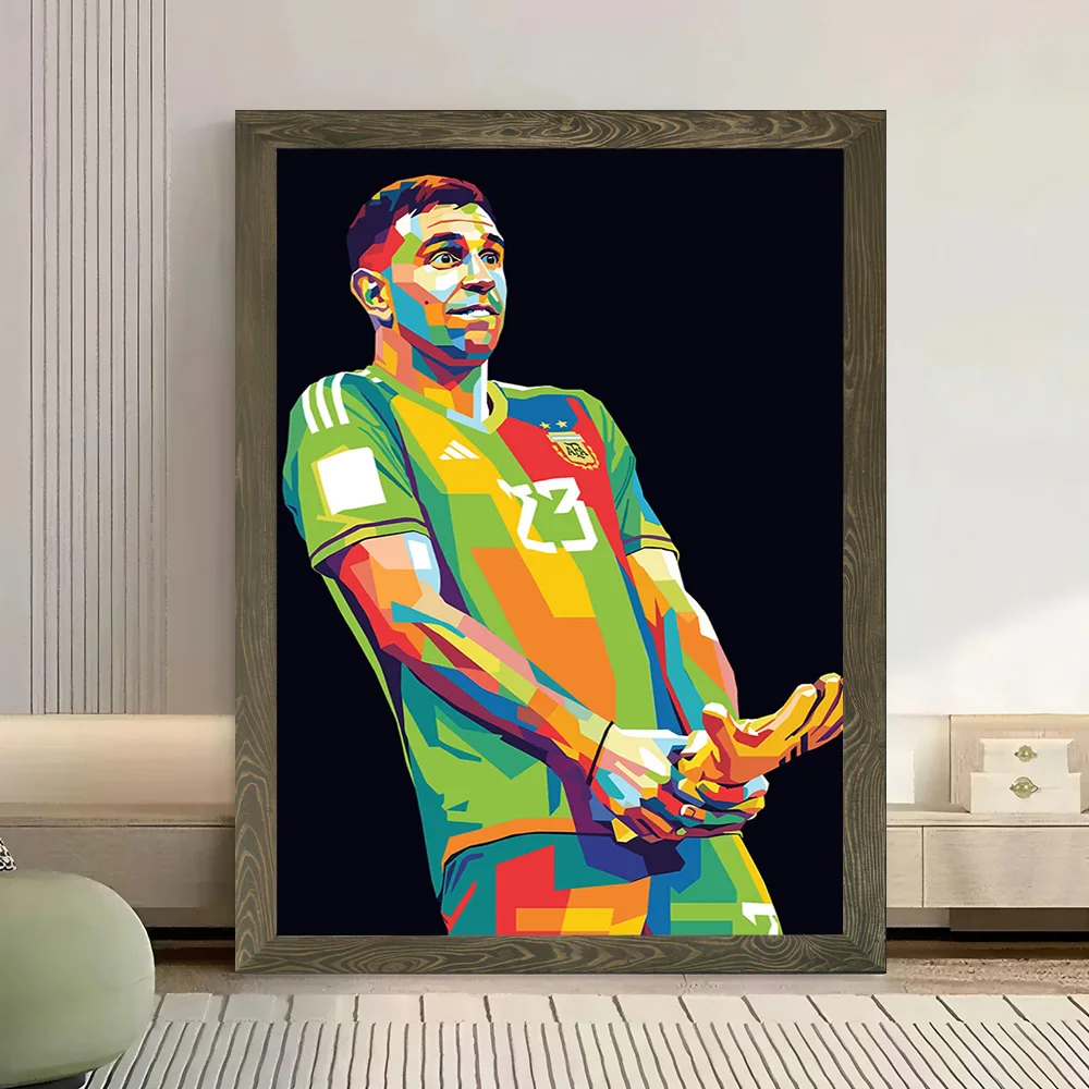 Emiliano Martinez Pop Art Portrait Printed Canvas Poster Personalized High Quality Wall Art Paintings for Painting Vintage Decor - view 3