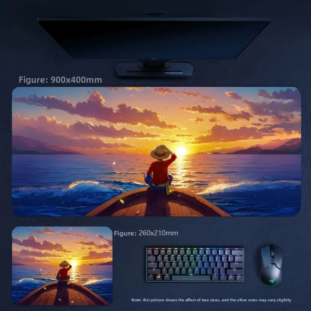 Animation ONE PIECE Luffy Leather Mouse Pad Animation Peripherals  Precision Edge Locking Waterproof Non-Slip Leather Mouse Pad