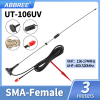 UT-106UV Walkie Talkie Car Antenna SMA-Female Dual Band For BAOFENG UV-5R BF-888S UV-21 PRO V2 Quansheng UV-K5 UV-K5(8)