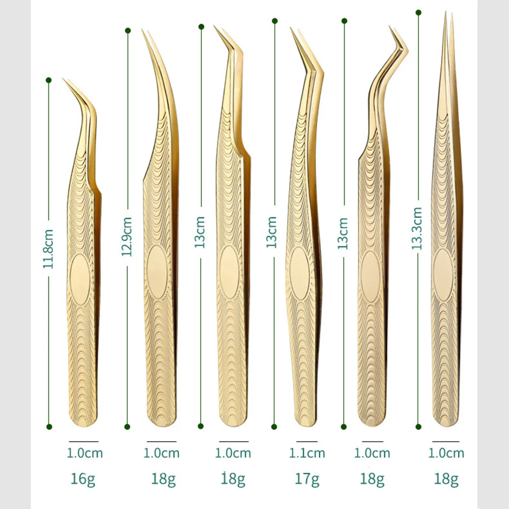 Pinças de alta precisão anti-estática para extensões de cílios pinças de aço inoxidável superhard pinças de cílios pinças de cílios