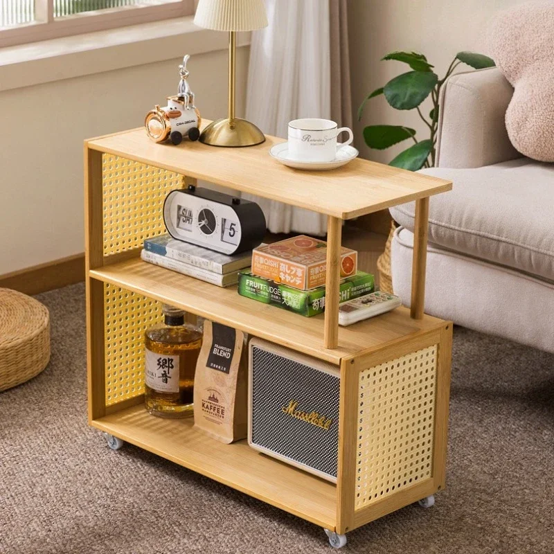 Small table simple rental house small coffee table living room sofa side few household small square table bedroom bedside rack