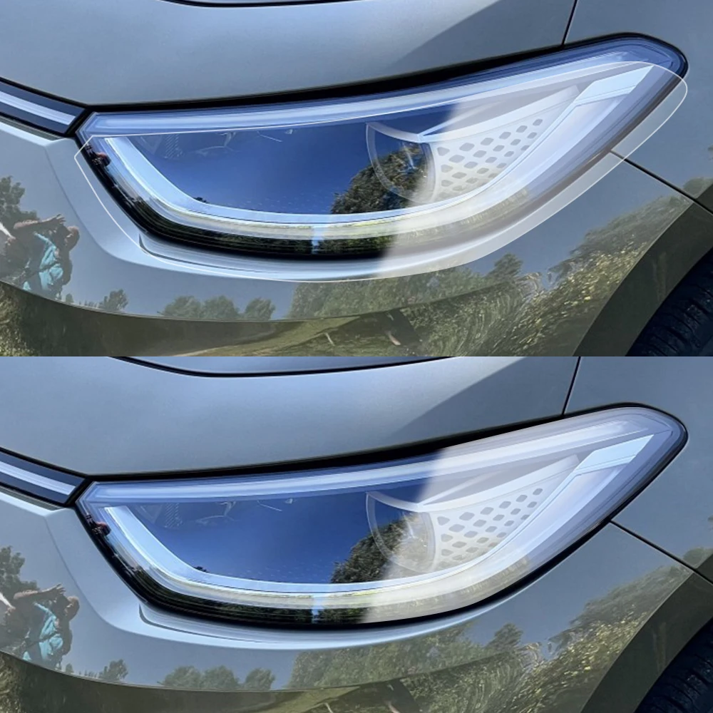 TPU PPF Car Headlight Protective Film for Volkswagen ID.3 2021-2026 Smoke Black Pre Cut Anti-Scratch Headlight Vinyl Wrap Film view 3