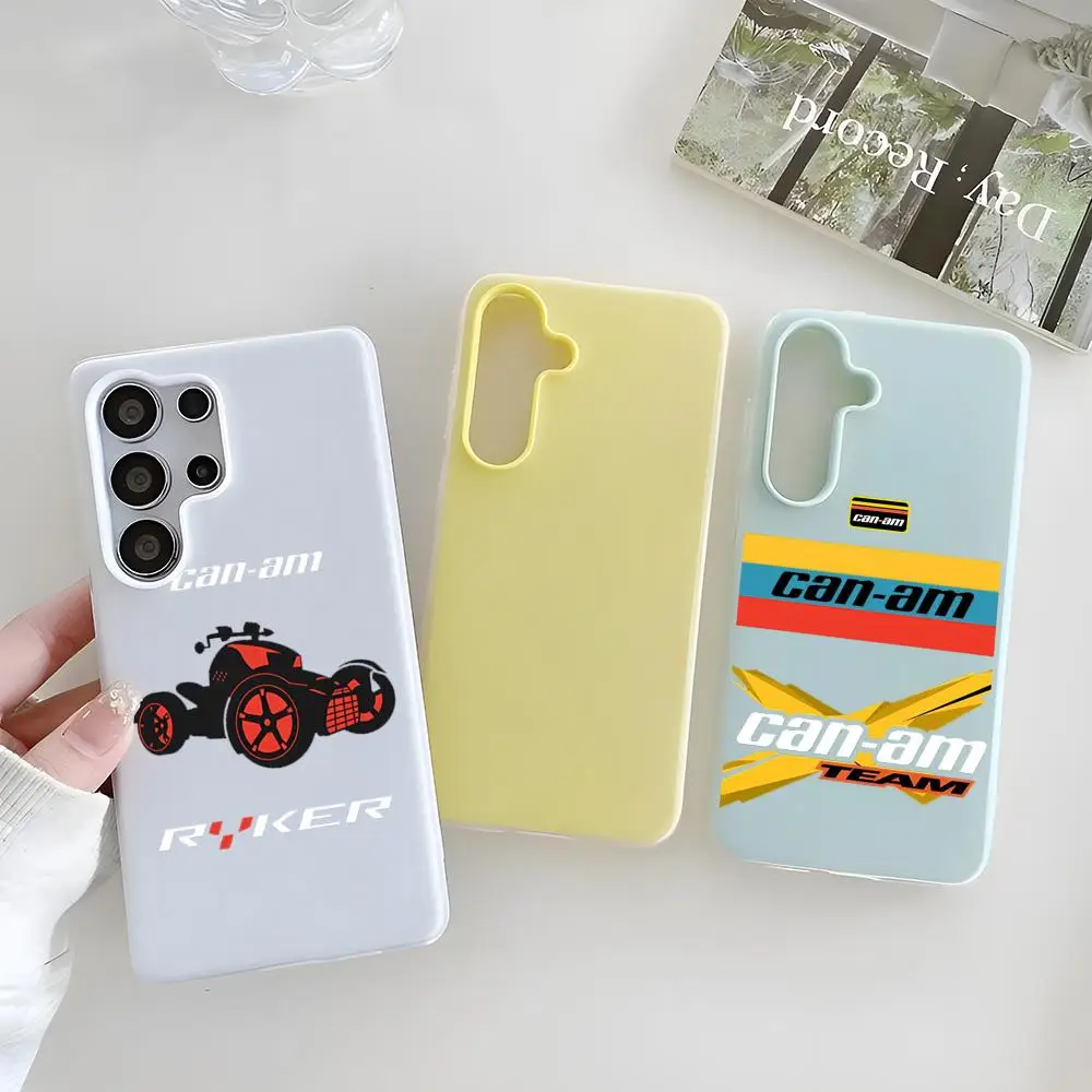 WildCarCrazyCCanAm Phone Case Clear TPU Case For Samsung S22-S26, 2-in-1 Detachable Card Holder