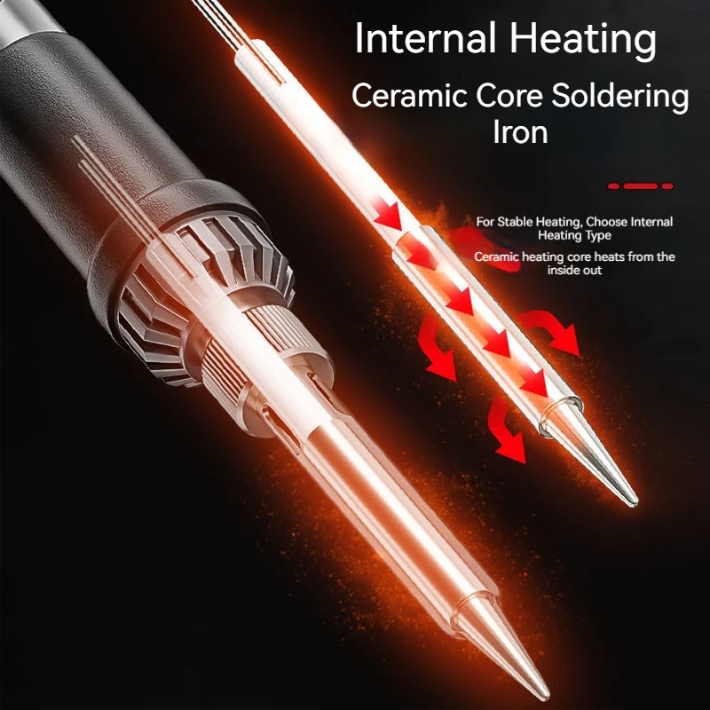 Adjustable Temperature Electric Soldering Iron 60W Welding Solder Rework Station Heat Pencil Tips Repair Tools Soldering Iron