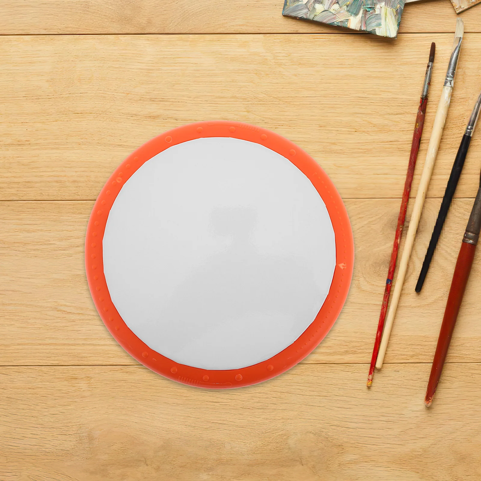 

6 Inch Plastic Children Hand Drum Orange Educational Musical Instrument Preschool Rhythm Coordination Toddler Small Drum