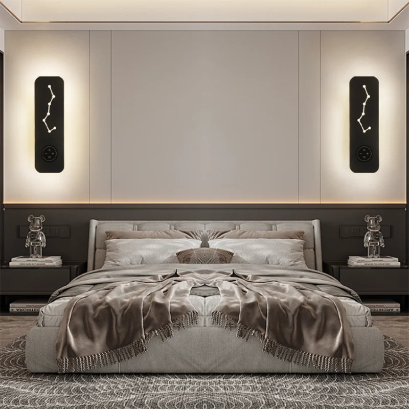 

Bedroom Touch Dimming wall lamp 12W Creative Modern Bedside Night light living room background Corridor wall lighting fixture ﻿