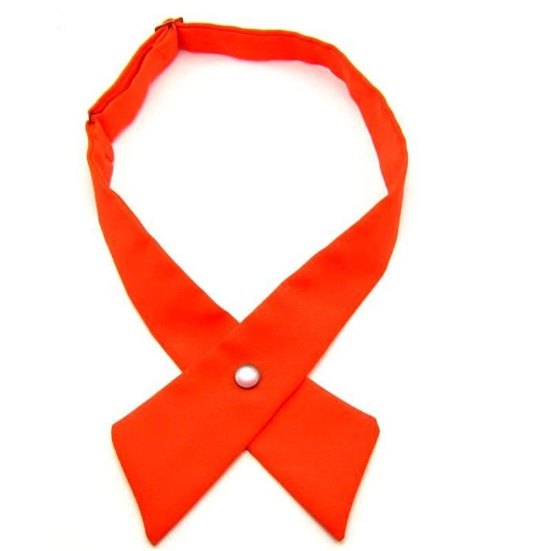 ربطة عنق J15U كاجوال رسمية بلون واحد للرجال والنساء البالغين قابلة للتعديل لربطة عنق متقاطعة