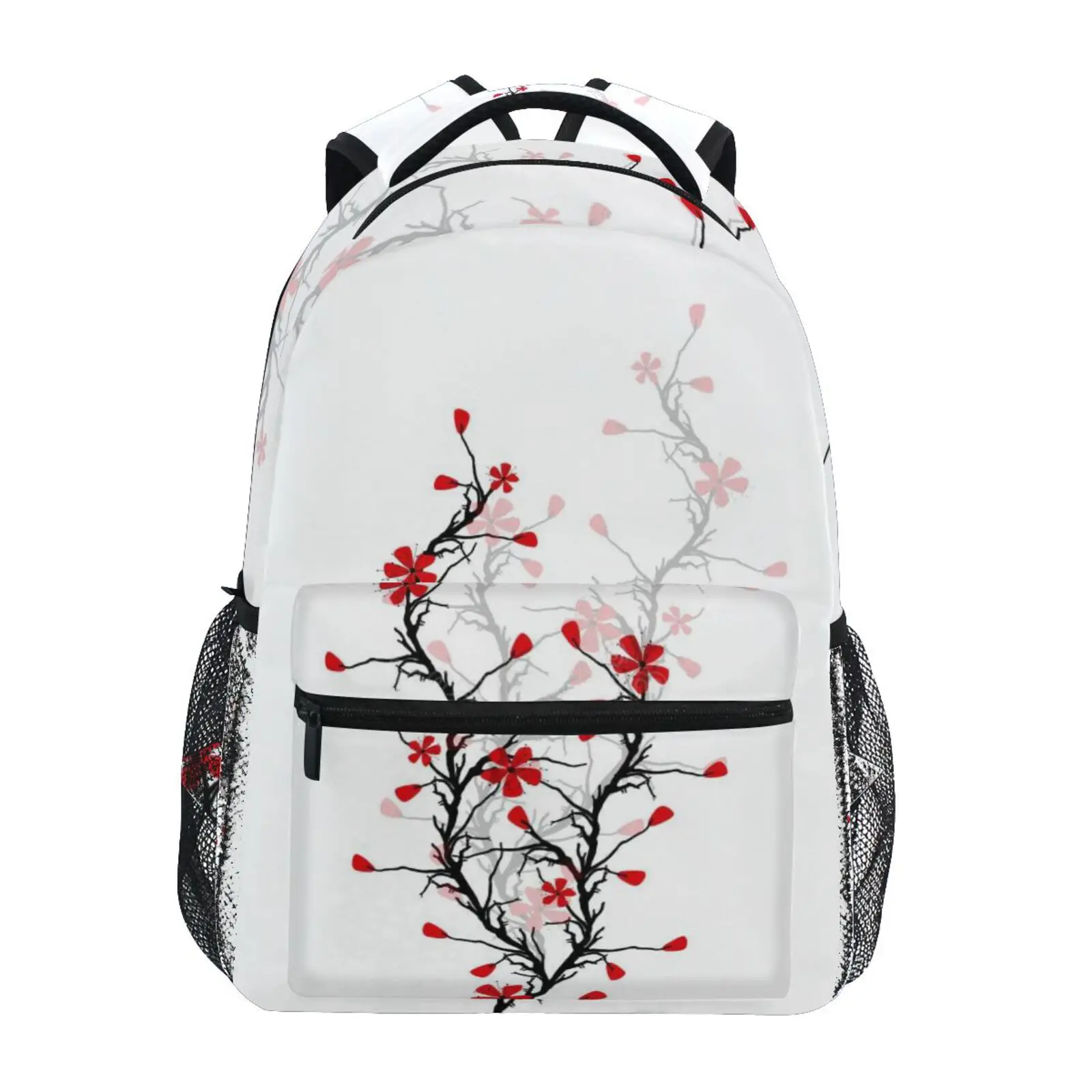 New Large Children High Schoolbag Backpack Girl Primary Japanese cherry blossom print Book Bag Multi Pockets Backpack Mochila