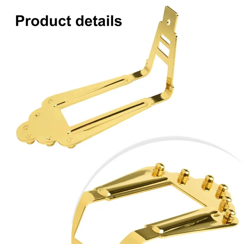 Picture 6: ABLB-Replacement Guitar Tailpiece Bridge With Screws For Jazz And Folk Acoustic Guitars Designed To Improve And Performance C