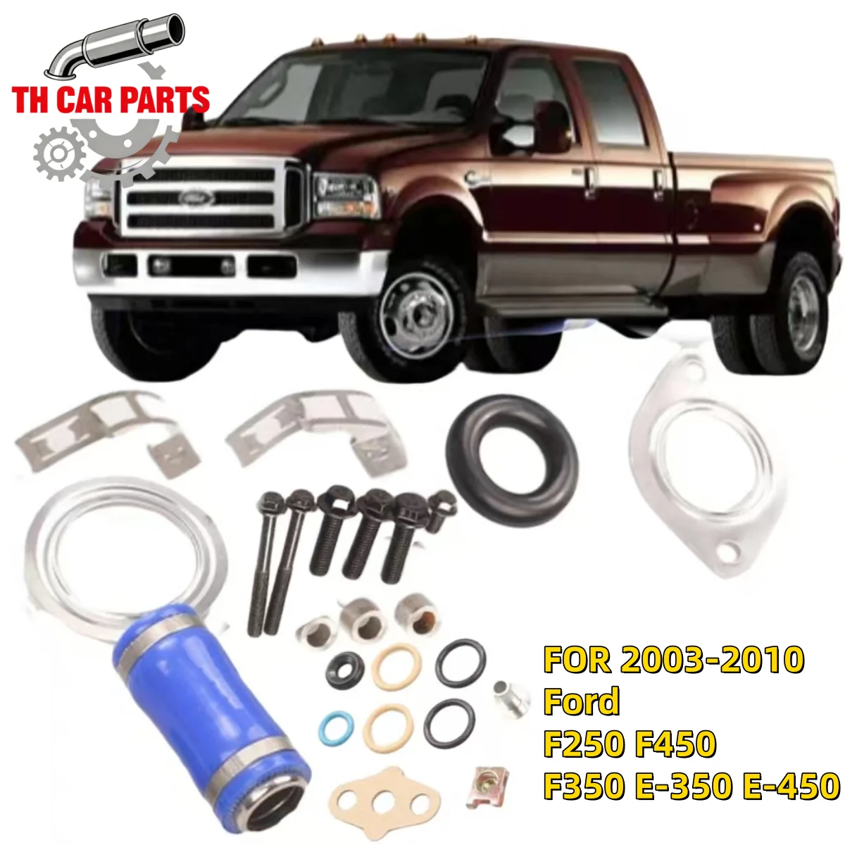 Kit de Junta de Enfriador EGR y Turbo para Motor Diésel Power Stroke de Camioneta Ford F250 F450 F350 E-350 E-450 2003-2010, Pieza Automotriz