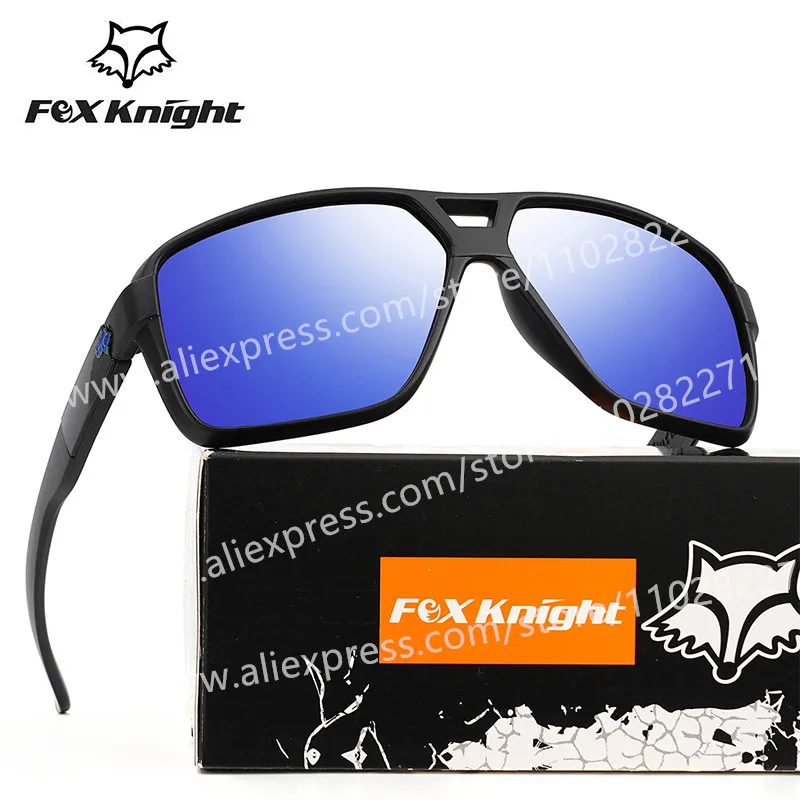 Fox Knight Brand Vintage Square Sunglasses Men UV400 Eyewear Accessories Male Sunglasses For Men/Women Summer Mirror Oculos