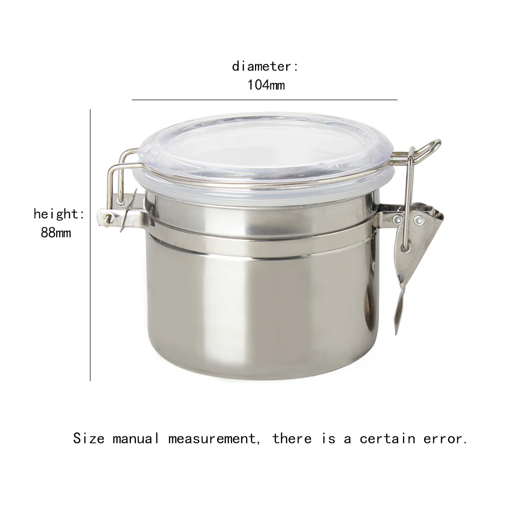 

500ml stainless steel moisturizing jar with seal buckle design for tobacco preservation cigar humidor