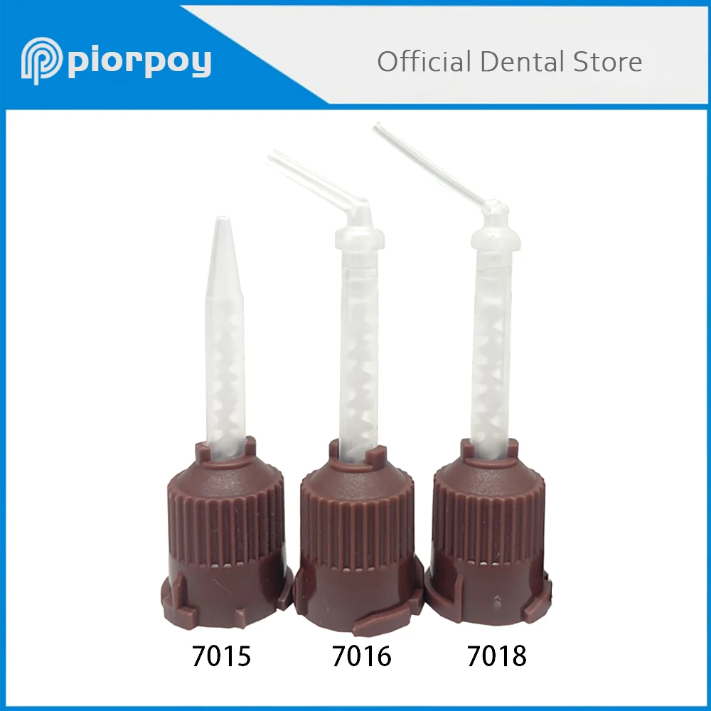 PIORPOY 50 Pcs Dental Disposable Plastic Impression Materials Mixing Tips Resin Mixer Adhesive Applicatior Dentistry Products