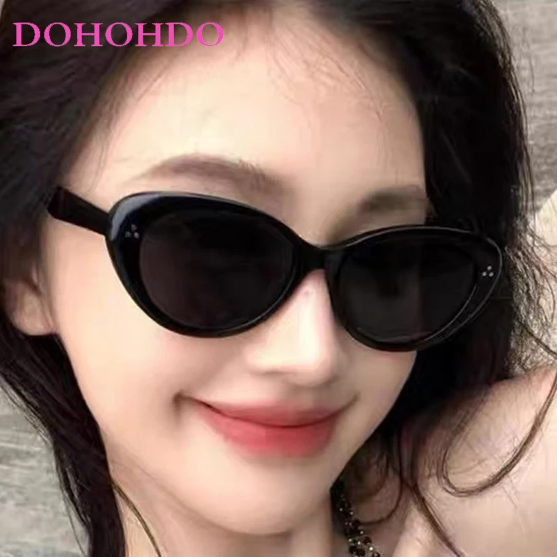 Retro Inverted Sexy Rice Nail Cat Eye Women Sunglasses New Luxury Brand Design Men Sun Glasses Drive Travel Shade Eyewear UV400