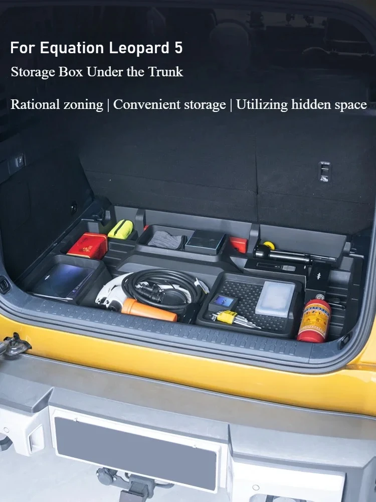 

For BYD Leopard 5 Trunk Lower Storage Box Multi-functional Car Interior Organizer