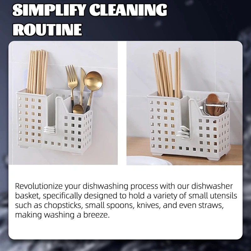 2 Pack Dishwasher Basket For Straw And Chopstick Dishwasher Utensil Basket Dishwasher Drainer Basket For Washing Drying