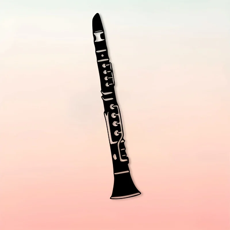CIFBUY Iron Wall Art Clarinet Metal Sculpture Music Decor Sign For Home Living Room Indoor Outdoor Yard Easy Hang