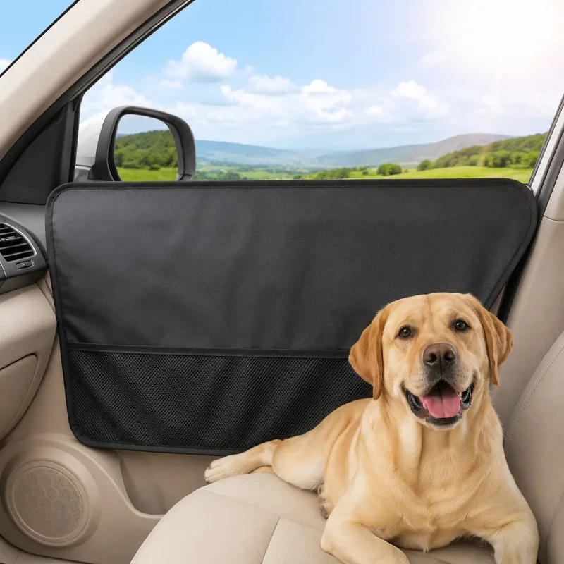 Car Seat Side Door Pet Protective Cover Anti Dirty Pet Seat Side Shield Pad Auto Oxford Cloth Car Pet Door Cover Protection Mat