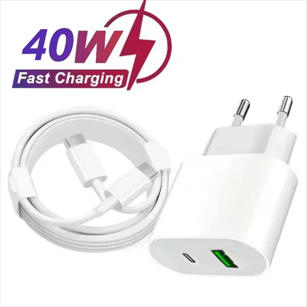 PD Charger 40W Fast Charging USB C Charger For iPhone 15 14 13 Pro Max Mini X XS Quick Charge Type C Phone Charger Power Adapter