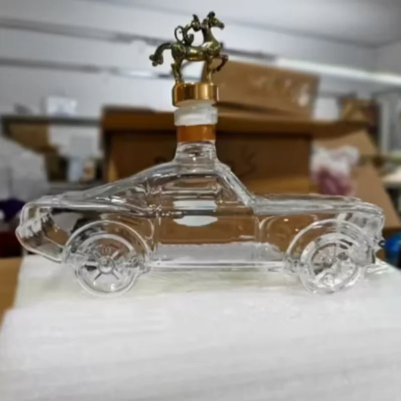 Police Car Whiskey Bottle Wild Horse Whiskey Glass Novelty Collectible Toy Alcohol Bottle Wine Glass Bottle Funny Bar Decor Gift view 6