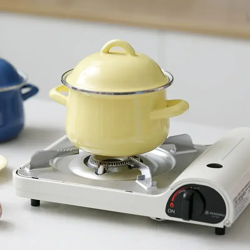 

Эмалированный горшок емкостью 1,5 л с крышкой, горшок для молока, пищевая добавка для детского питания, индукционная плита с лапшой, набор кухонной посуды, хит продаж