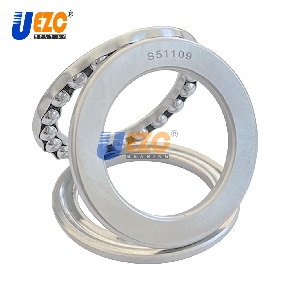 S51109 Stainless Steel Axial Deep Groove Ball Bearing 51109 45x65x14 mm