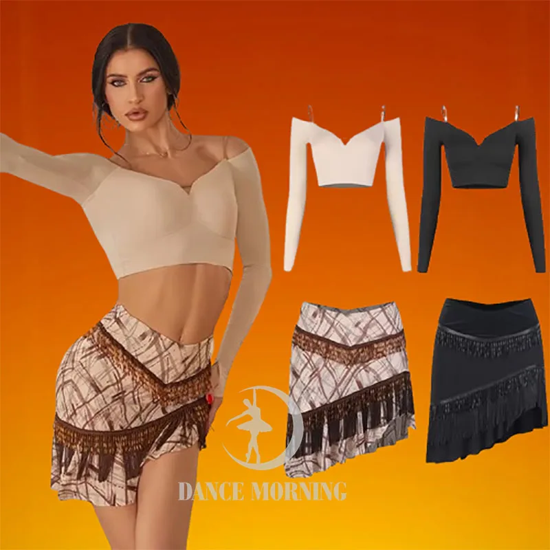 

Платье для латинских танцев, черная, красная, леопардовая, юбка для латинских танцев, купальник для латинских танцев, платье для латинских танцев, румба, ча-ча, женские платья zym 25106