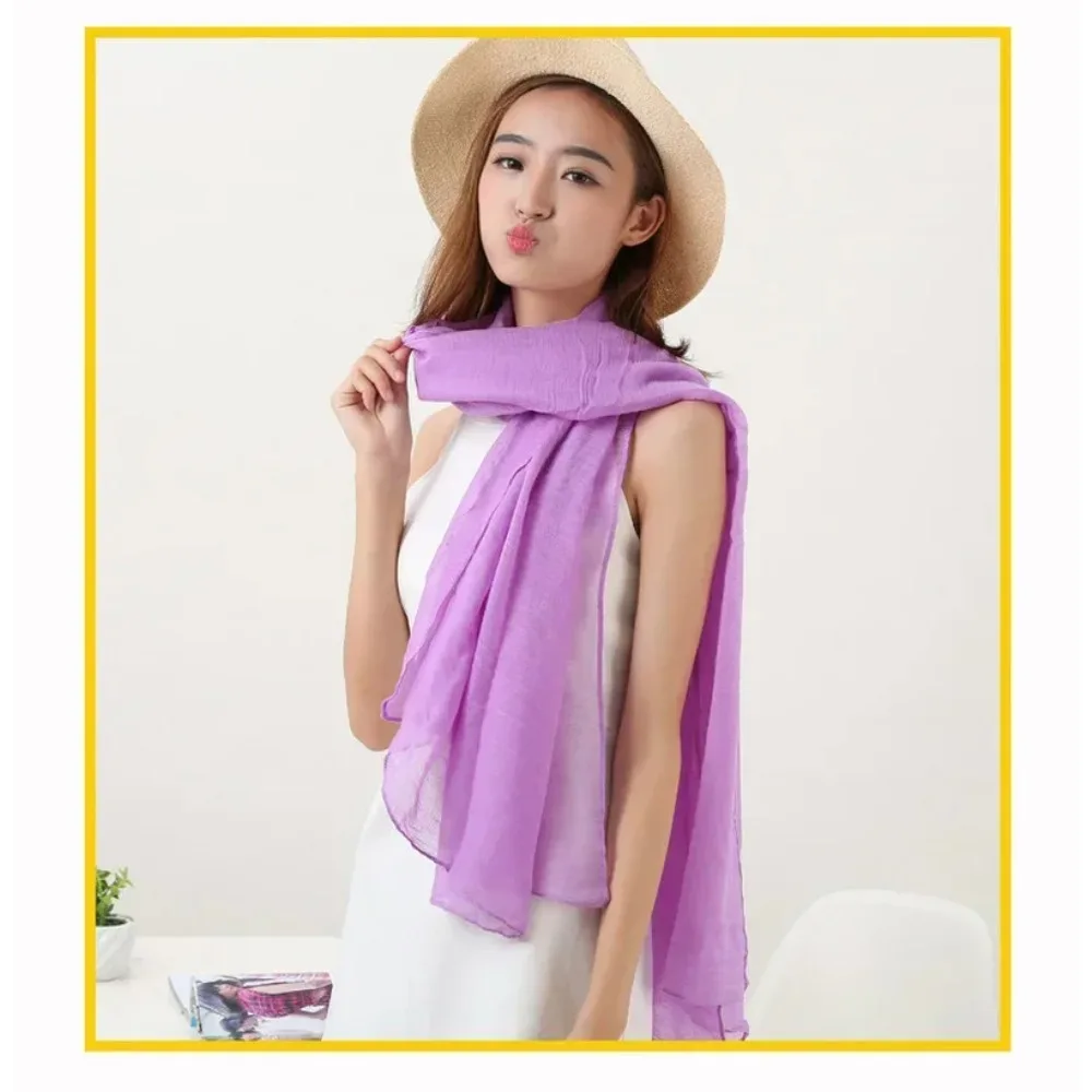 السيدات لينة القطن وشاح طويل شال دافئ منديل اللفاع الحجاب بألوان متعددة للنساء التفاف الأوشحة الأنيقة