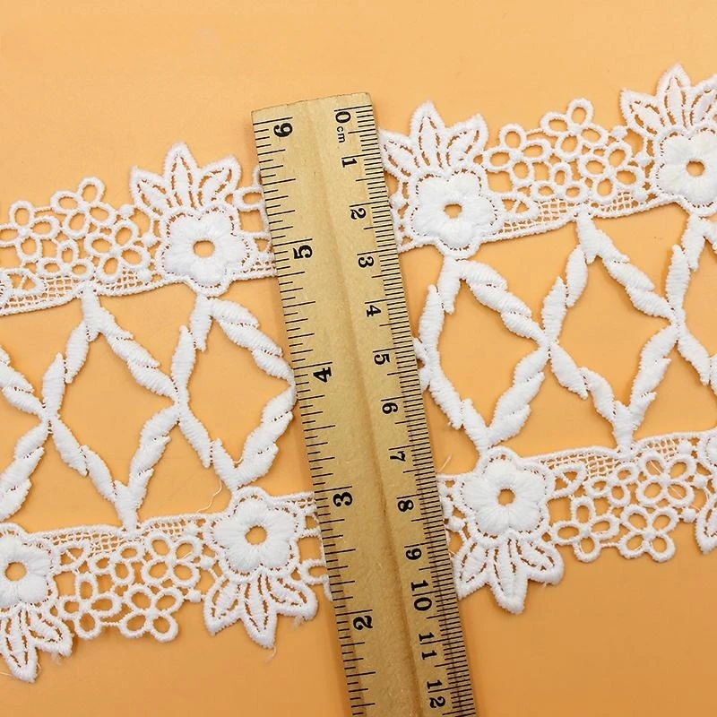 Wasserlösliche Stickereispitze, einfache Kreuzstich-Musterung, DIY-Heimtextilien-Zubehör, Kleidungszubehör, 10 Yards/Lot, RS4773 – Detail 20