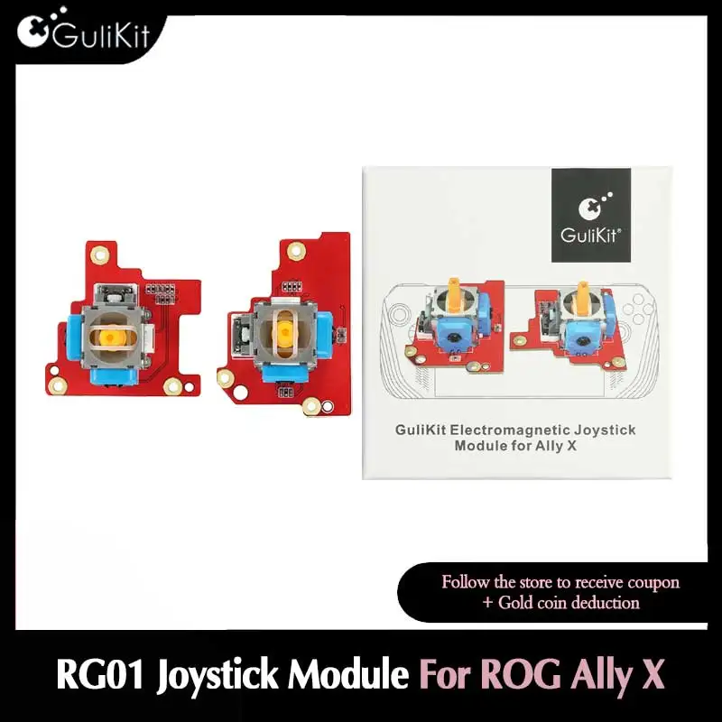 GuliKit RG01 Modulo joystick elettromagnetico, accessori di gioco Sostituzione levetta anti deriva effetto Hall per ROG Ally X
