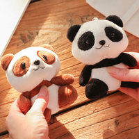New Cute Chinese Panda Keychain Cartoon Panda Plush Bag Key Ring Backpack Bag Car Pendant Gift Wedding Party Decoration Ornament
