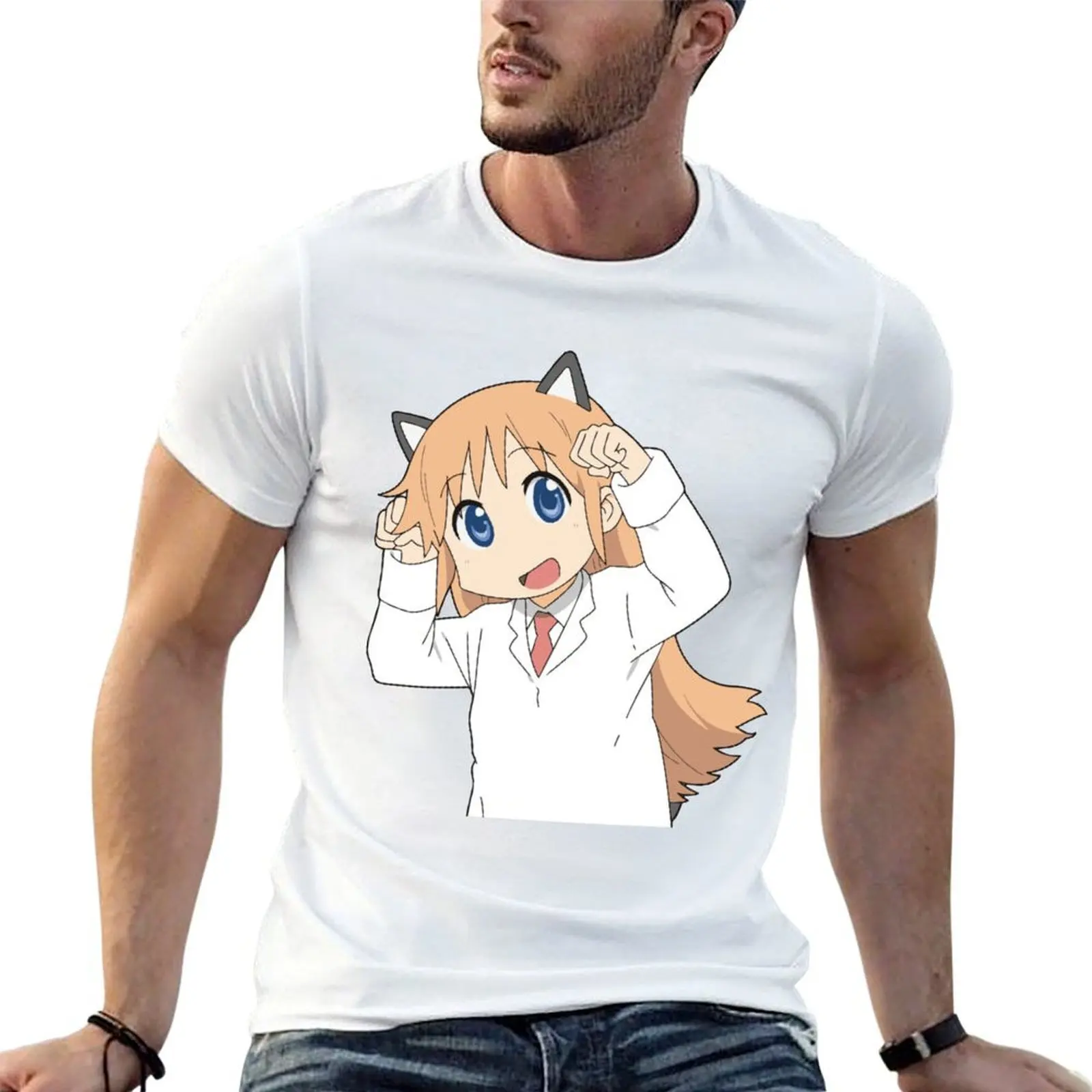 

Nichijou | Hakase Neko T-Shirt t shirts for man pack white t shirts designer graphic t shirts for man T-Shirt