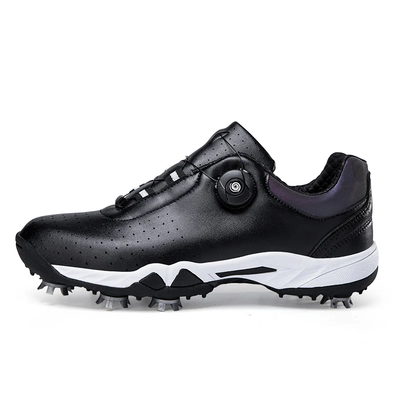 

Golf sneake men's style four season breathable outdoor casual wear-resistant rotating button activity nail anti slip sports shoe