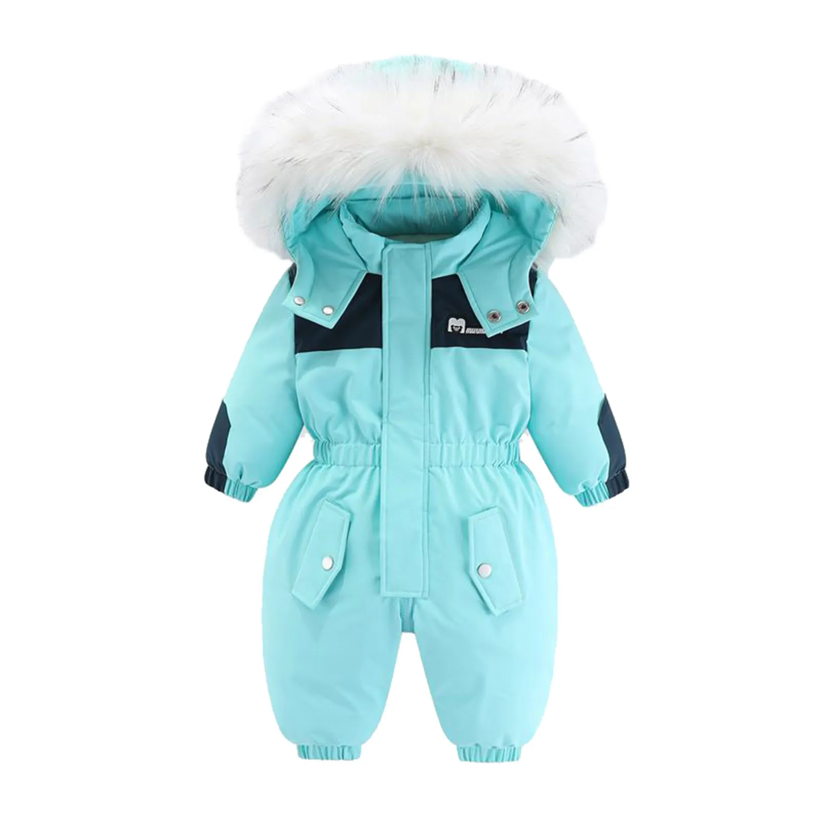 -30 Degree 2024 Winter Kids Jumpsuit Plus velvet Warm Children Winter Overalls 1-5 Years Baby Boy Snowsuit Infant Girl Romper