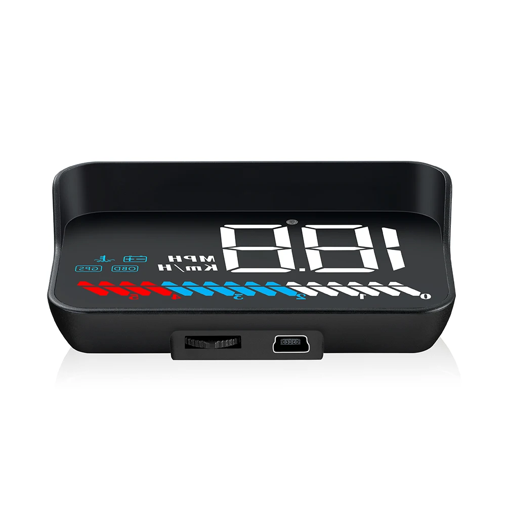 M7 GPS HUD Car OBD2 Head Up Display Speedometer Digital Speed Mileage RPM Windshield Projector Overspeed Water Temp Volt Alarm