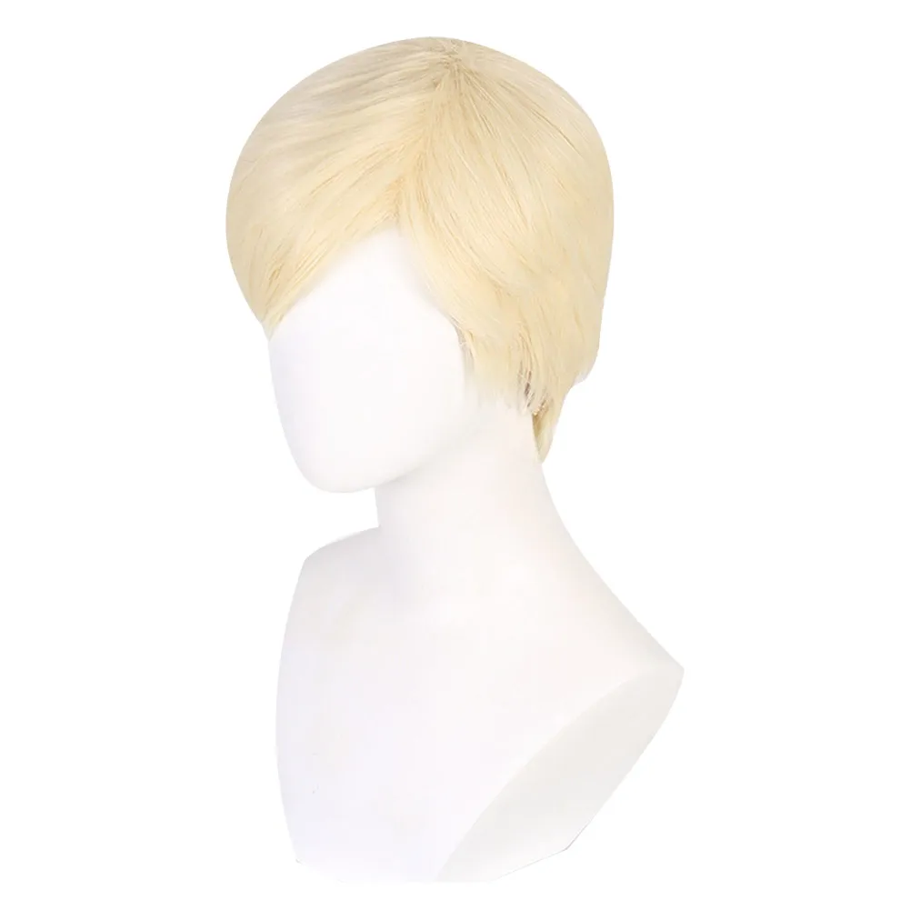 Ken Cosplay Wig Adult Men Heat Resistant Synthetic Hair Carnival Halloween Costume Accessories Party Props