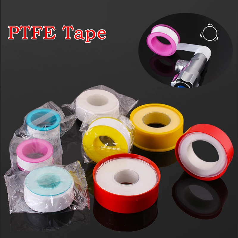 PTFE Water Pipe/ Faucet Sealing Tape Sealing Band Fitting Thread Seal Tape For Water Pipe Gas Pipeline Sealing Tape 4~22 Meters