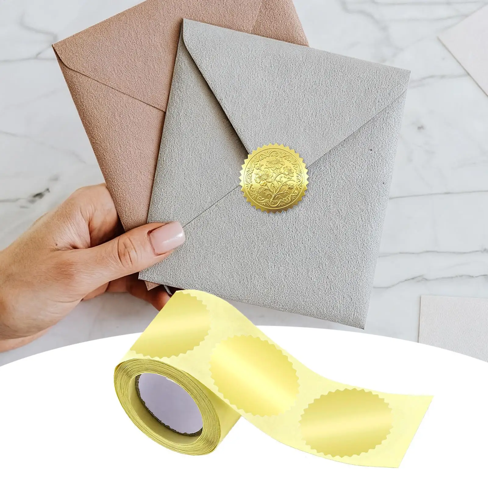 Embossed Stickers Foil Seal Stickers For Certificates 100 Pieces Self-Adhesive Notary Certificate Foil Label For Baby Shower