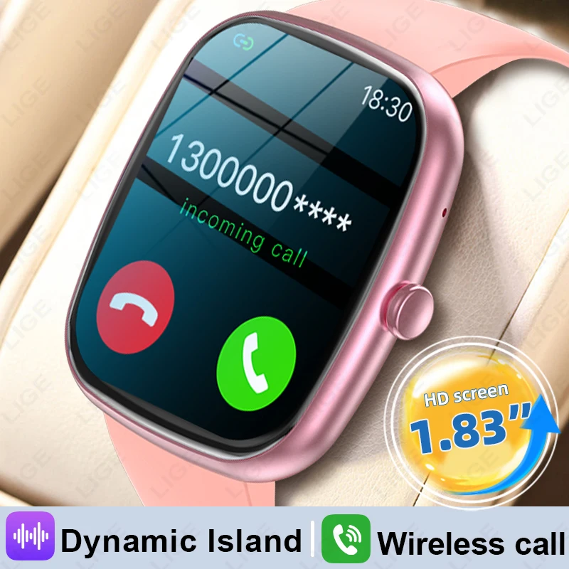 

LIGE Smartwatch For Women Men 2025 New Bluetooth Talking Dynamic Island Heart Rate Sleep Monitor Sports Fitness Smart Watch Gift