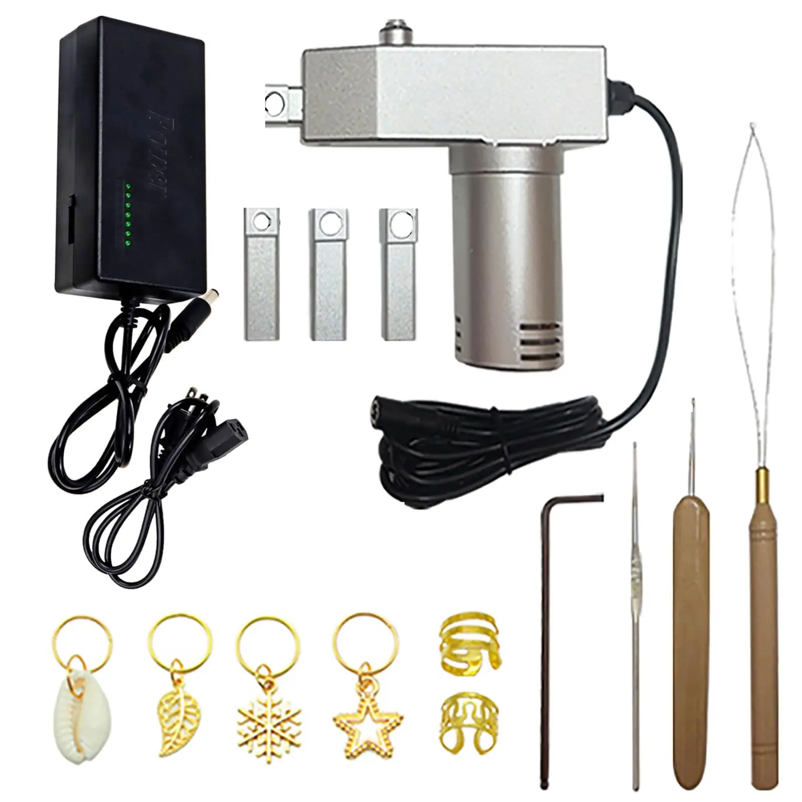 Upgrade New Generation Instant Electric Dreadlocks Machine Set with Three Size Head and Thick Needles