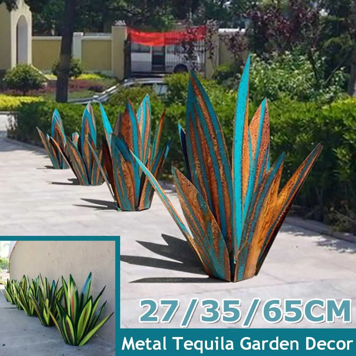

DIY Metal Agave Plant Home Decor Garden Yard Art Decoration Tequila Rustic Statue Home Outdoor Accessories Sculptures gardening